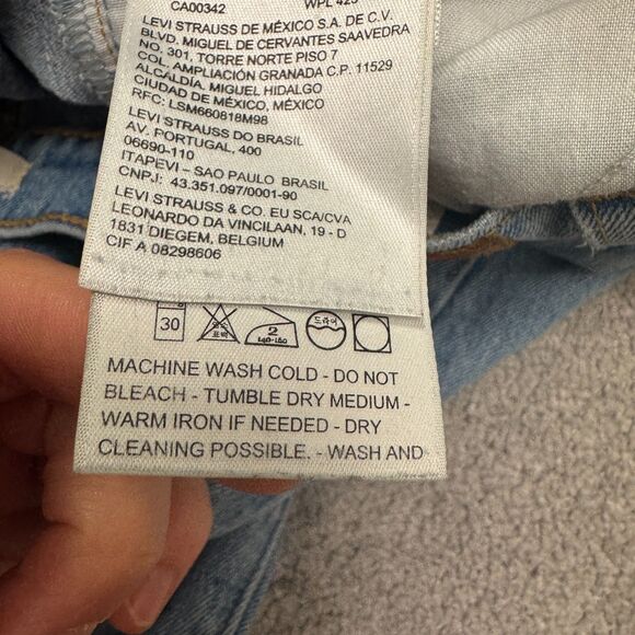 Levi's Premium Wedgie Straight Leg Button Fly Denim Jeans Womens 26 High Rise - Picture 14 of 16